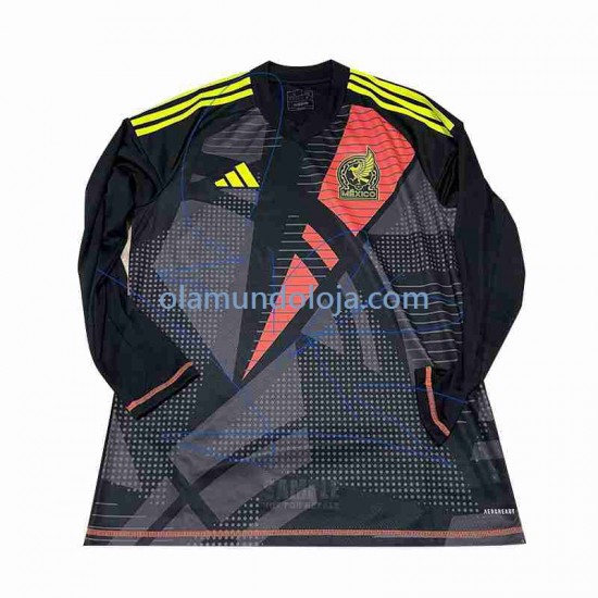 Camisola México Guarda-redes Homem Equipamento Primeiro 2024 Manga Comprida